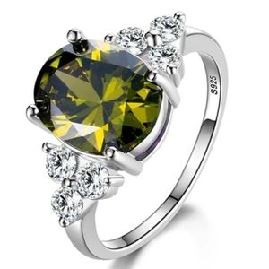 Sterling Silver Peridot Ring